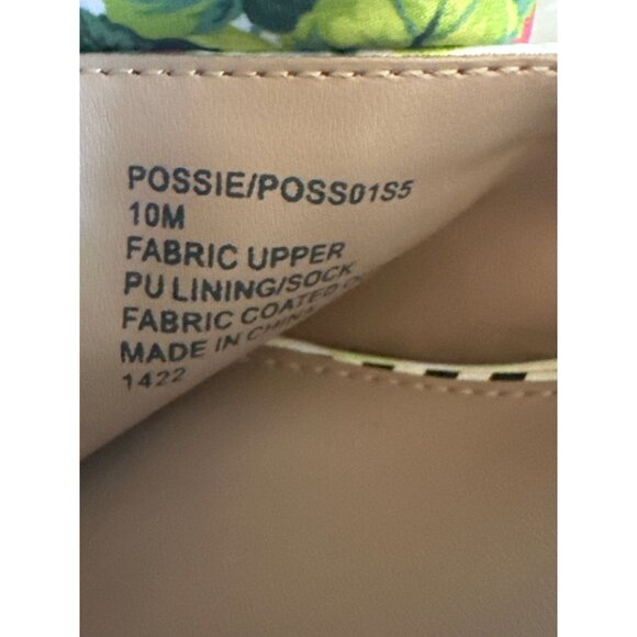 Betsey Johnson Possie Floral Satin Platform Heels With Jewel Buckle Size 10M - Picture 7 of 7